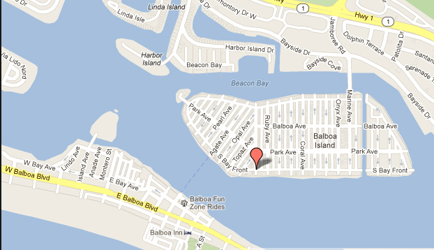 google map of newport beach
